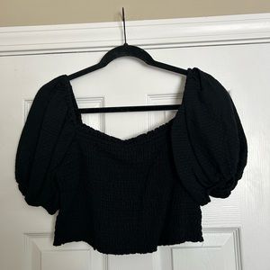 Wild Fable Cropped Puff Sleeve Top